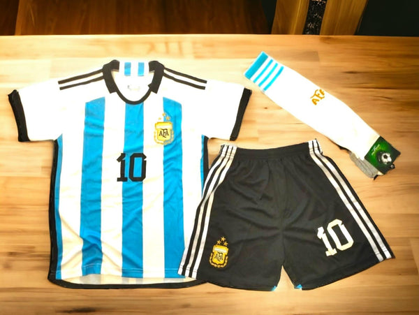 חליפת כדורגל כולל גרביים מסי ארגנטינה מספר 10
